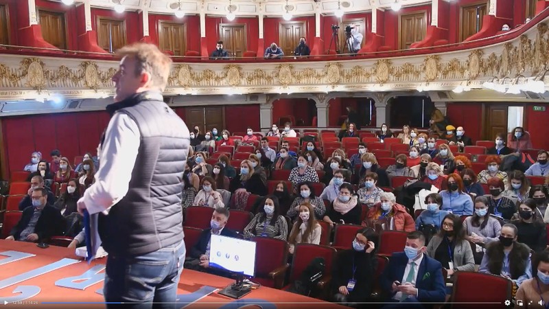 Captură din timpul transmisiei live