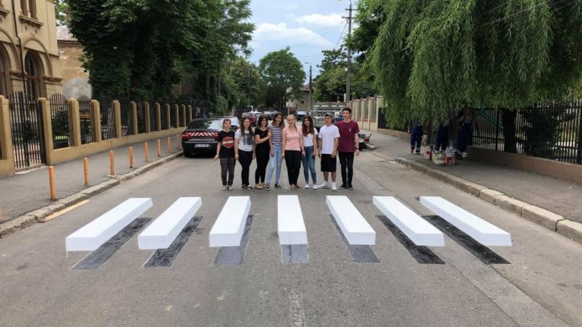 Trecerea de pietoni 3D din Buzău, în atenția unei televiziuni din Australia