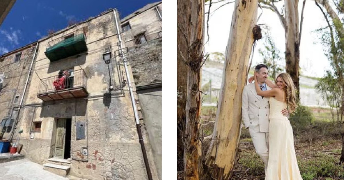 Casa de piatră din Troina )în stânga), Rae și Declan, la logodna lor