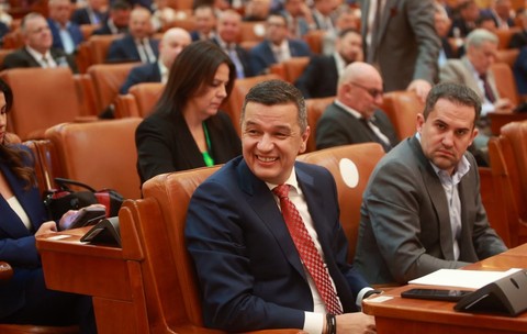 Sorin Grindeanu și Ciprian Șerban în Parlament FOTO Eli Driu