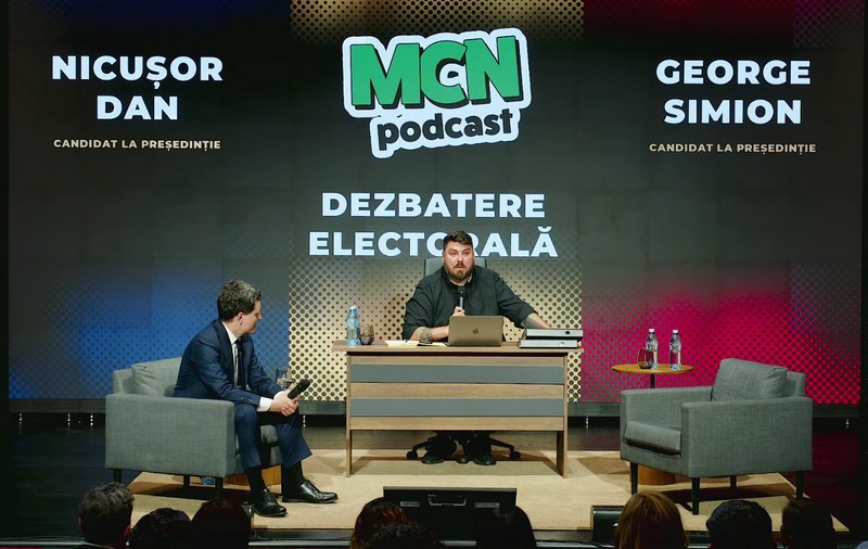 George Simion nu s-a prezentat nici la dezbaterea moderată de comediantul Micutzu. „Este un vlog favorabil lui Nicușor Dan” I VIDEO