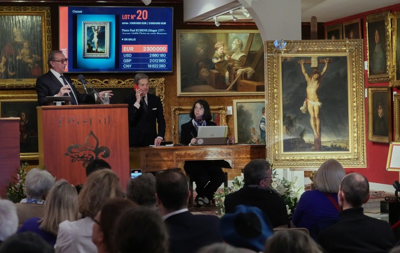 Un tablou de Rubens dispărut acum 400 de ani, vândut la licitație pentru aproape 3.000.000 de euro la Versailles