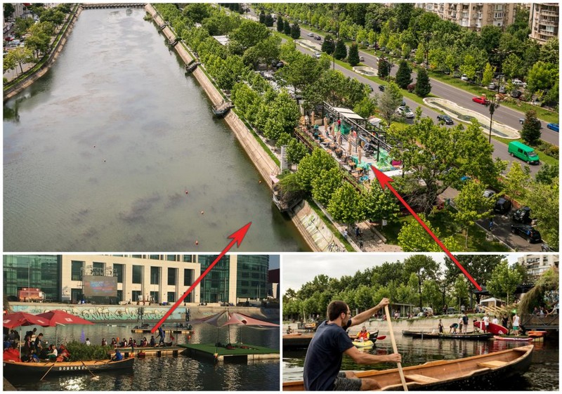 Locul unde a fost pontonul (stânga) și fosta terasă lipoveană. Foto: Eli Driu și Rowmania