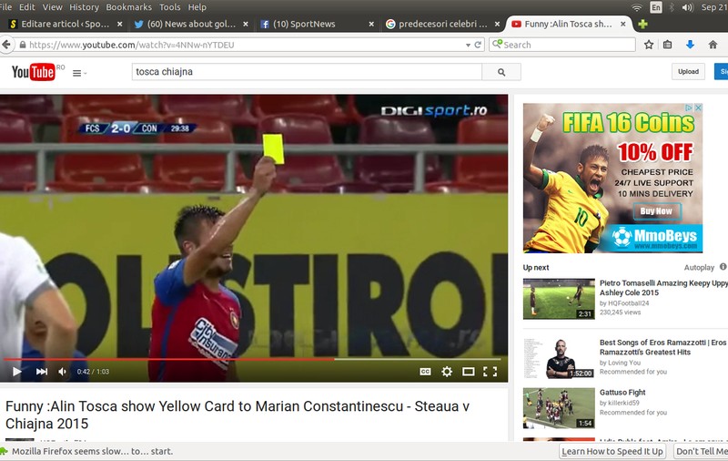 Stelistul Toşca s-a jucat de-a arbitrul. I-a arătat cartonaşul galben unui jucător de la Chiajna, după ce a fost faultat! Fundaşul are predecesori celebri / VIDEO