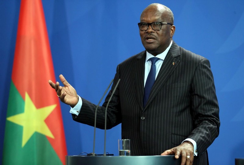 BERLIN, GERMANY - MARCH 21: President of Burkina Faso, Roch Marc Christian Kabore delivers a speech during a joint press conference with German Chancellor Angela Merkel (not seen) after their meeting in Berlin, Germany on March 21, 2017. Cüneyt KaradaÄ / Anadolu Agency