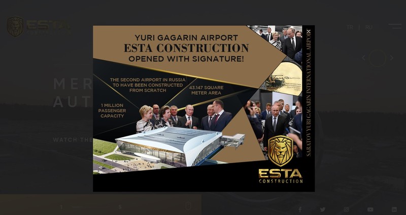 Site-ul companiei Esta İnşaat