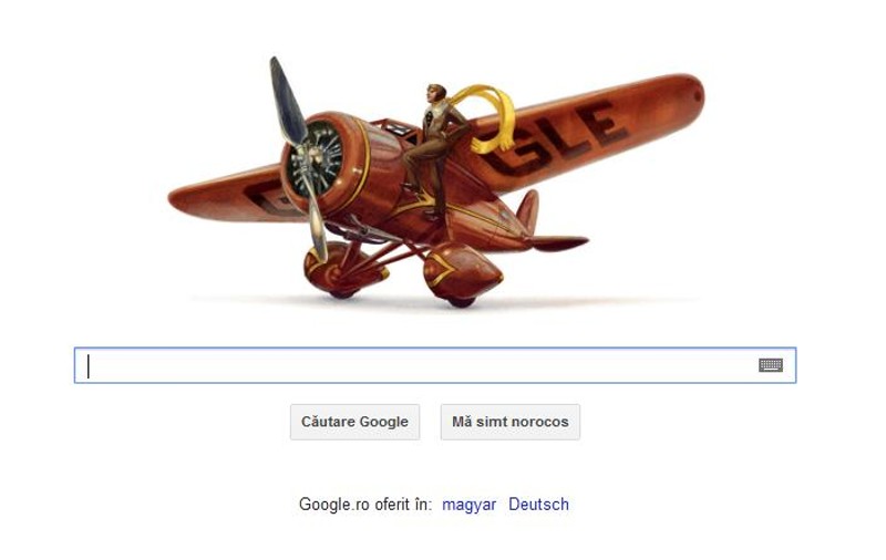 Google, logo special în memoria Ameliei Earhart, prima femeie-pilot care a traversat Atlanticul