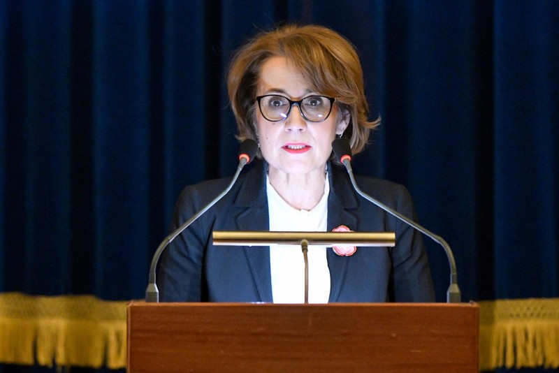 Nicoleta Pauliuc, presedintele Comisiei pentru aparare, participa la evenimentul organizat cu ocazia zilei Politiei Romane de la Cercul Militar National din Bucuresti, marti, 25 martie 2025. ALEXANDRU DOBRE / MEDIAFAX FOTO