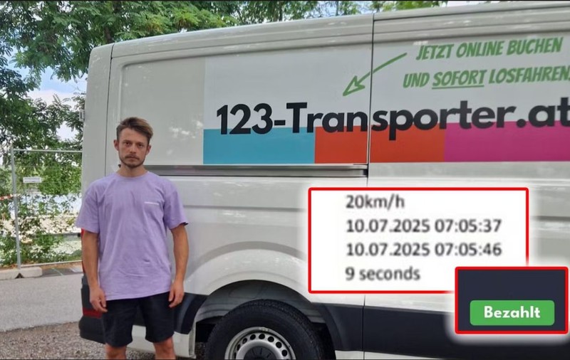 Suma pe care a trebuit să o plătească șoferul unei companii de transport pentru că a condus prea repede pentru 9 secunde