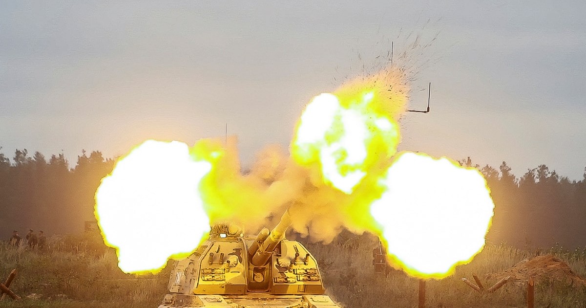 Tanc surprins în timpul unor exerciții militare ruso-belaruse la Mulino, Rusia Foto: Profimedia