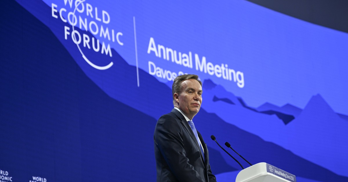 Borge Brende, la tribuna Forumului Economic Mondial Foto: Imago
