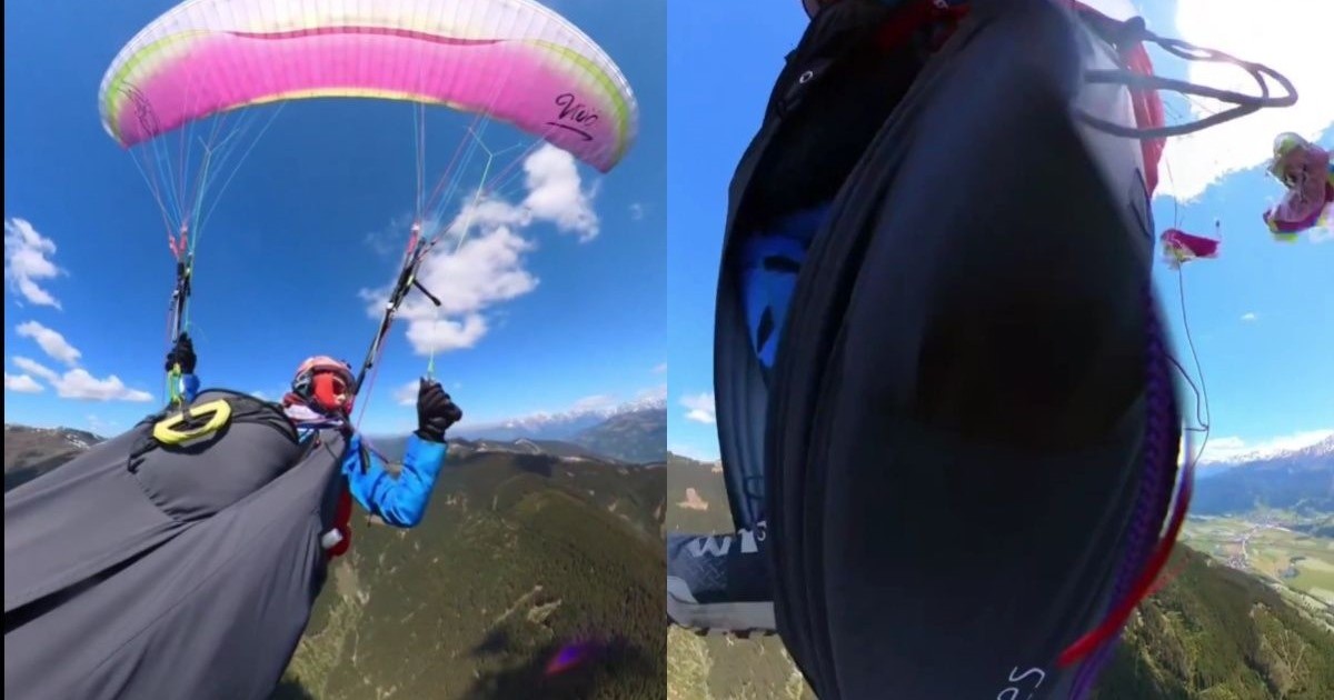 O femeie a fost lovită de un avion în aer, în timp ce zbura cu parapanta. Foto Colaj foto