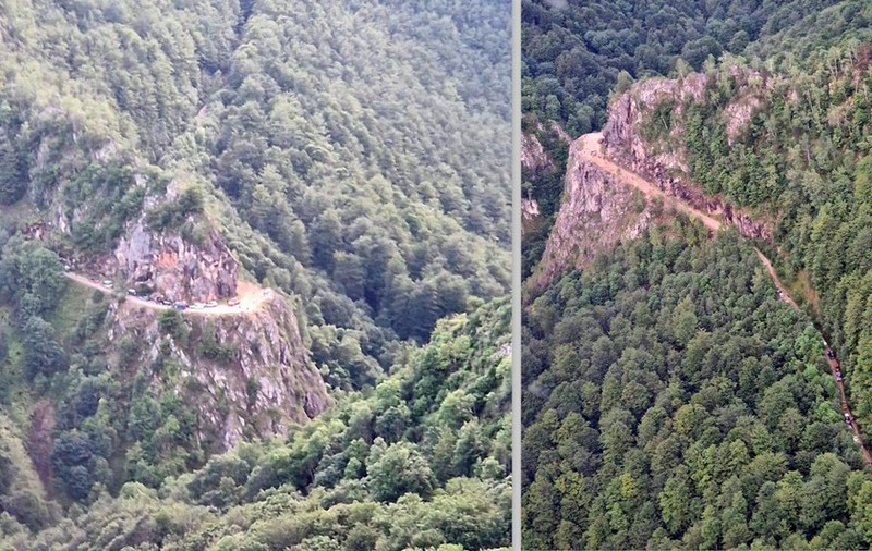 Aproape 200 de turiști, blocați câteva ore pe un drum forestier din Hunedoara, din cauza ploilor