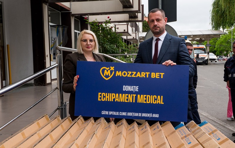 Compania Mozzart Bet pentru sistemul de sănătate al României: O donație valoroasă a ajuns la spitalul din Arad