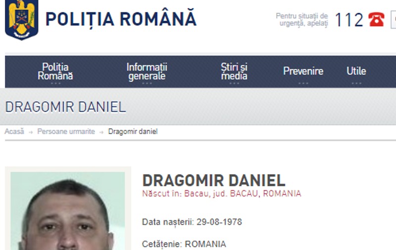 UPDATE | Fostul ofițer SRI Daniel Dragomir ar fi fugit din țară. Poliția l-a dat în urmărire