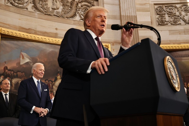 Donald Trump, la discursul de învestire Foto: Profimedia