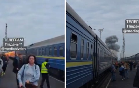 Un tren cu destinația Varșovia a fost lovit de o dronă rusă în Ucraina