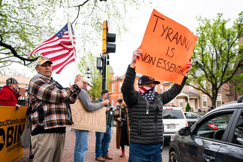 Protest în statul american Maryland față de măsurile de izolare