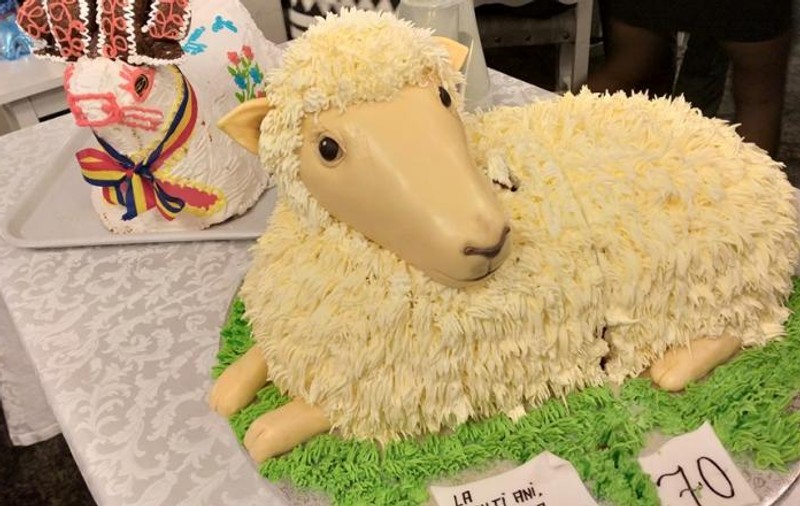 Daea, tort cu oaia! Ministrul agriculturii a împlinit 70 de ani și a primit un tort cu animalul favorit
