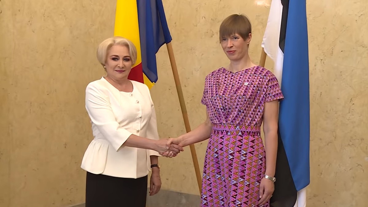 Premierul Viorica Dăncilă s-a întâlnit, sâmbătă, cu preşedintele Estoniei. De ce sunt imaginile Guvernului fără sunet
