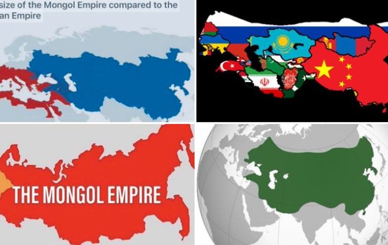 Fostul președinte al Mongoliei râde de Putin, cu o hartă a Imperiului Mongol ce conținea părți din Rusia: „Nu vă faceți griji. Suntem o țară pașnică”