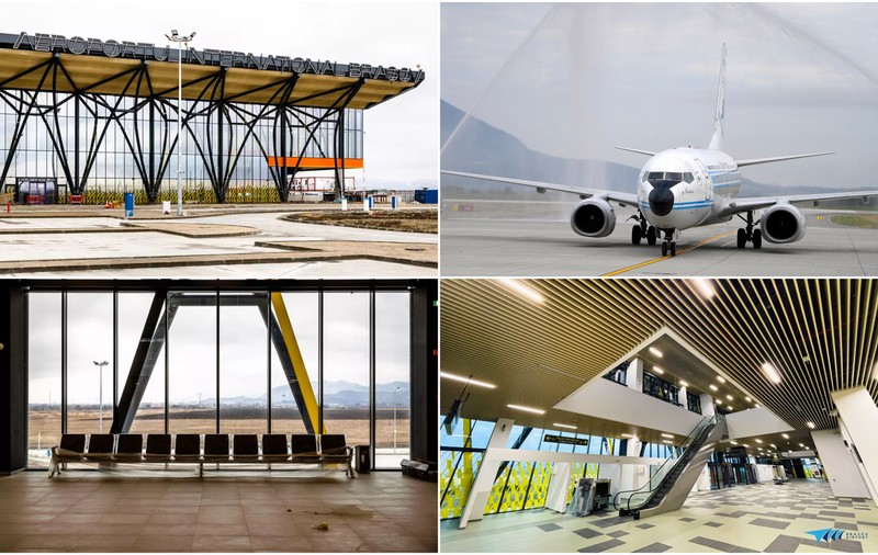 IMAGINI. Cum arăta acum un an aeroportul neterminat din Brașov și cum au reușit să-l finalizeze. Este primul aeroport nou din România din ultimii 50 de ani