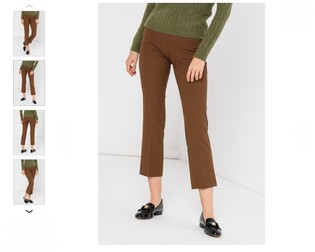 Pantaloni Emme crop în carouri Fasto
