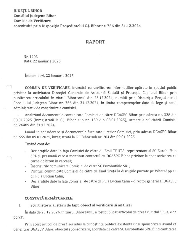 Scamatoriile șefului DGASPC Bihor, Lucian Călin Puia: a transformat bizonul donat în porc și le-a ascuns șefilor doi ani că are dosar penal