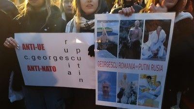Protest anti georgesci. foto radio iasi