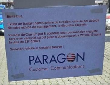 Afișul postat de compania Paragon | Foto: R3Media