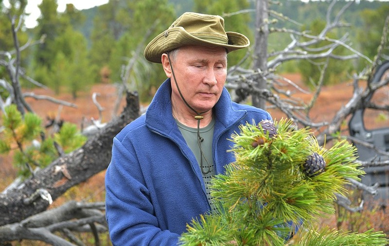 Putin s-a relaxat în taiga, înainte de ziua sa de naștere. A cules ciuperci și fructe de pădure și a mâncat la un foc de tabără