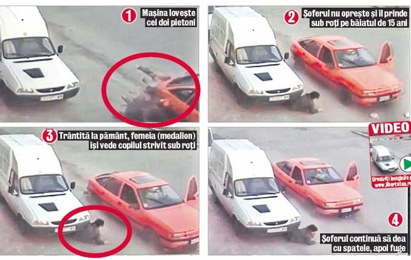 Uite cum a călcat doi oameni!