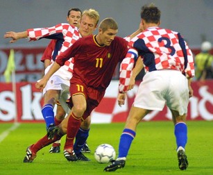 Robert Prosinecki stânga, în tricoul naţionalei. foto: EPA.EU
