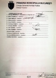 Raportul de conciliere a fost semnat de 6 din cei 13 membri ai comisiei de evaluare