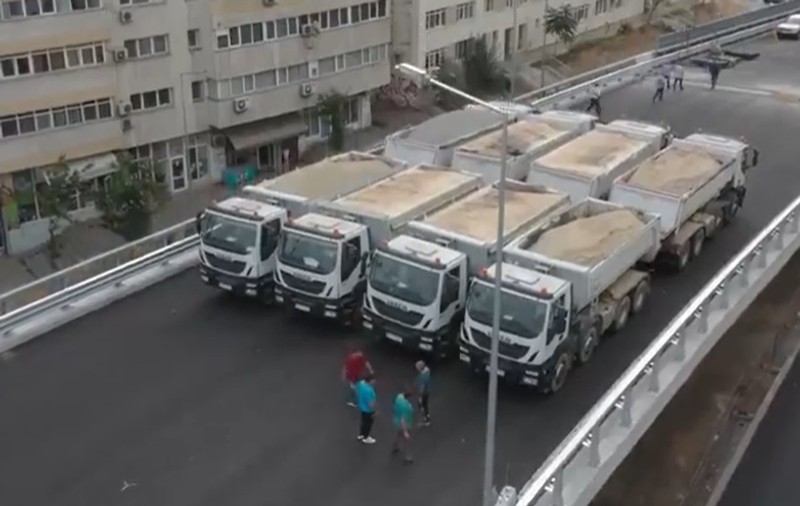 Pasajul Ghica, testat cu opt autoutilitare de mare tonaj