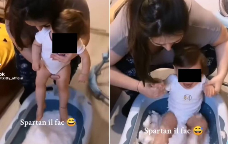 Reacția autorităților, după ce o mamă și-a băgat copilul într-o vană cu zăpadă: „O gravă încălcare a drepturilor copilului” I VIDEO