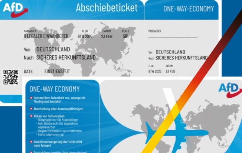 Extrema dreaptă germană distribuie pliante în care le transmite imigranților ilegali să plece din țară în ziua alegerilor. Sunt „bilete de expulzare”