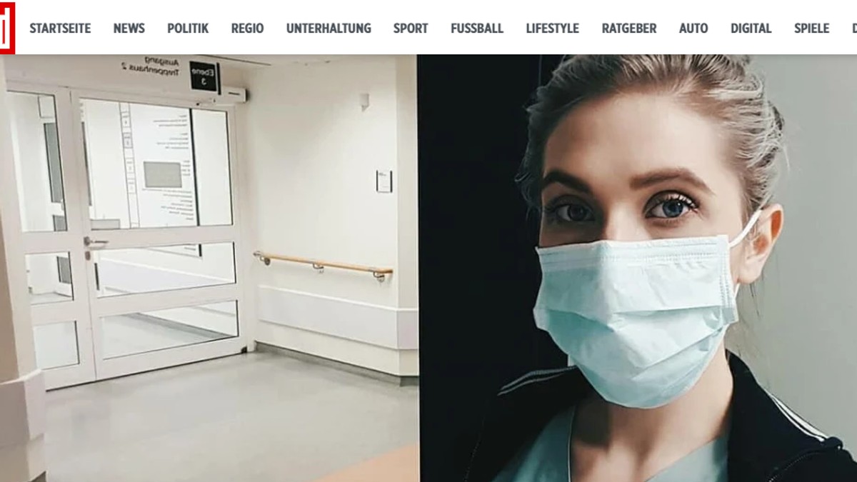 Nina Böhmer, asistentă medicală într-un spital din Berlin. (FOTO: captură bild.de)
