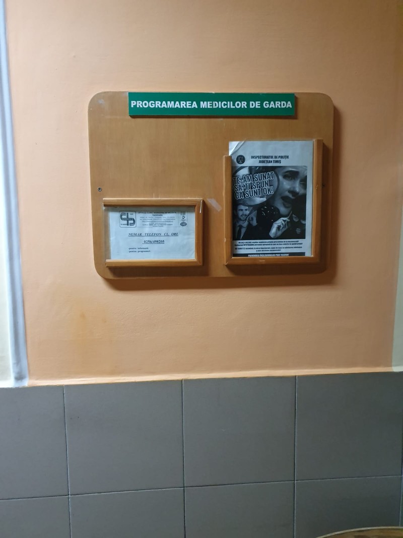 În urmă cu o săptămână, în locul tabelului era un mesaj al Poliției