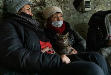 O pisică a intrat să se încălzească în peşteră, printre credincioşi