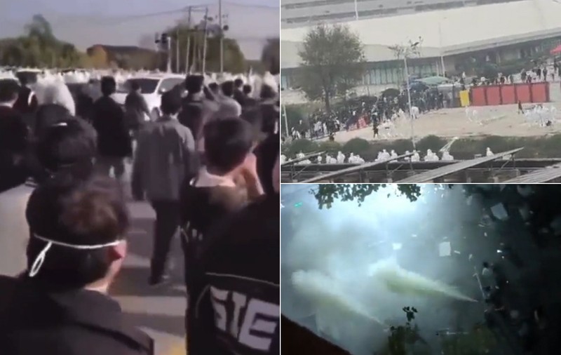 Proteste violente în China, la cea mai mare fabrică iPhone. „Să ne apărăm drepturile” | VIDEO