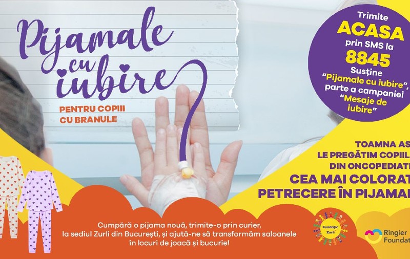 Fundația Zurli și Fundația Ringier lansează campania „Pijamale cu Iubire”