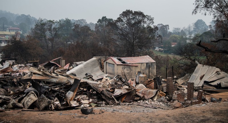 Prăpăd în Cobargo, New South Wales, Australia, în urma incendiilor de vegetație