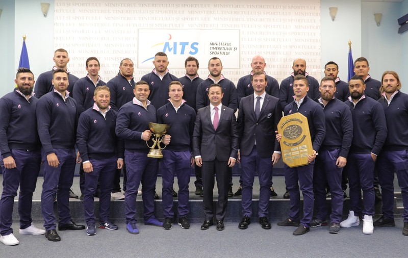 Naționala de rugby a României a fost primită la Ministerul Tineretului și Sportului