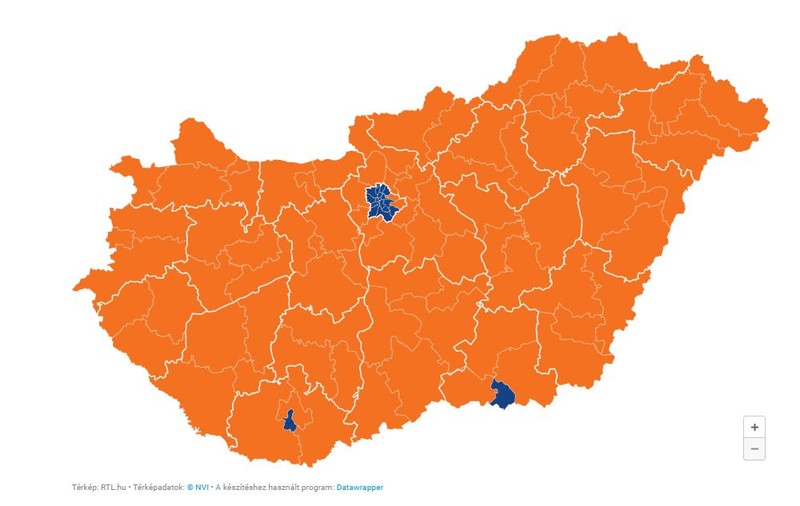 Harta care arată amploarea victoriei lui Viktor Orban în alegerile din Ungaria
