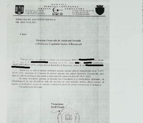 Primăria Cernavodă a trimis o adresă către DGASPC Sector 4