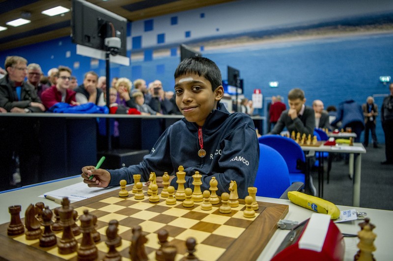 Indianul Rameshbabu Praggnanandhaa este cel de-al patrulea cel mai tânăr șahist care a obținut titlul de Grandmaster&nbsp; FOTO: Hepta / Robin Utrecht/ABACAPRESS.COM