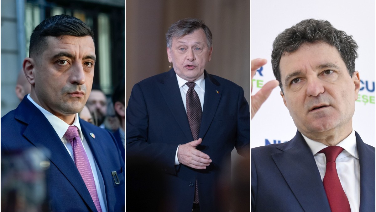 George Simion, Crin Antonescu și Nicușor Dan, candidați la prezidențiale 2025.