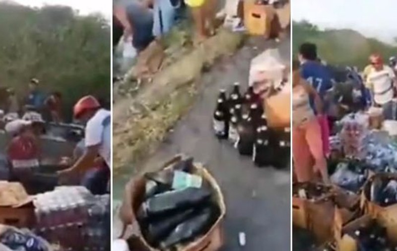 Un tir cu 40 de tone de bere s-a răsturnat, dar ce a urmat apoi e năucitor. Ce au făcut localnicii a devenit viral | FOTO