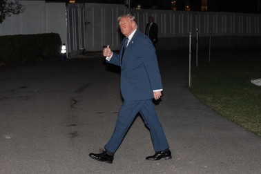 March 9, 2026, Washington, District Of Columbia, USA: President DONALD TRUMP arrives back to the White House.